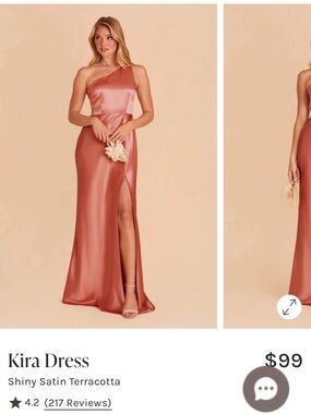 Birdy Grey One-Shoulder Satin Gown in Terracotta